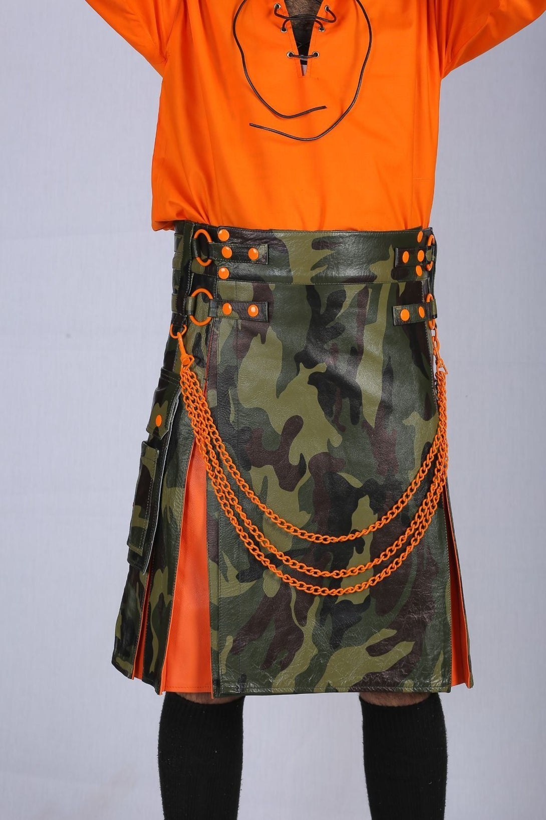 Exotic Hybrid Leather Kilt