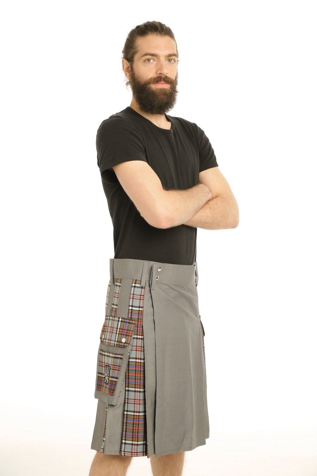 Gray Hybrid Kilt - Right Side View