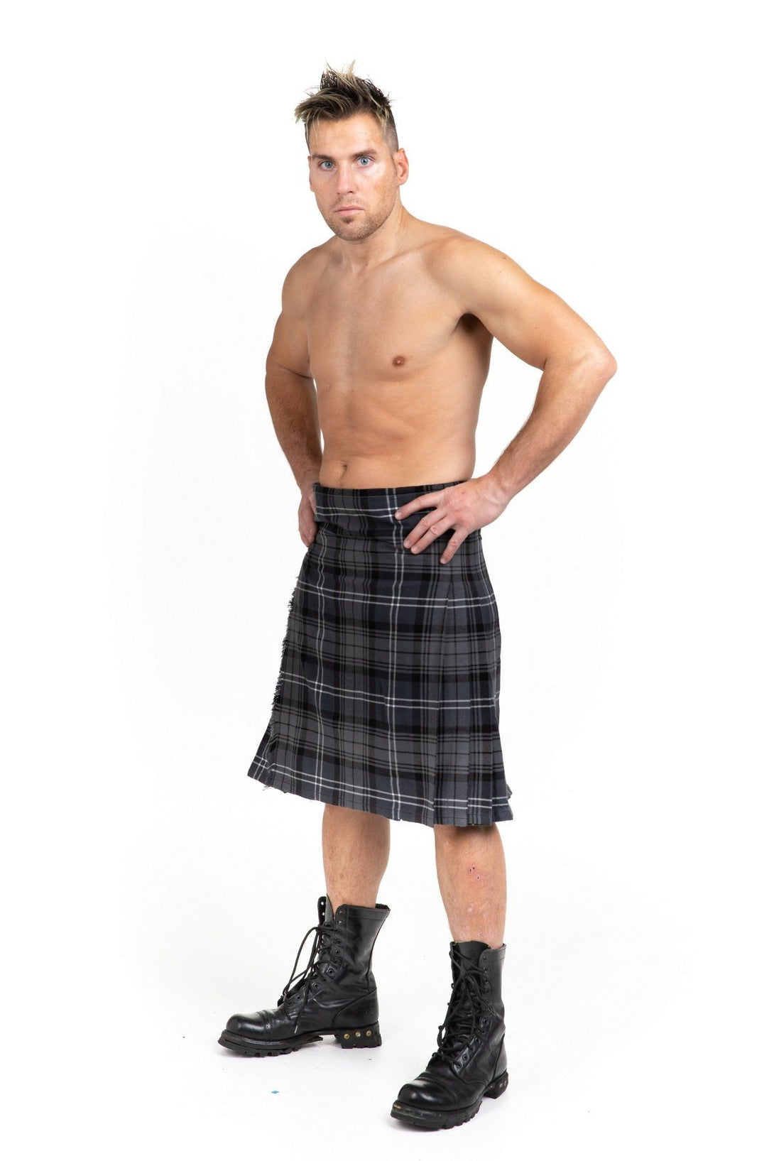 Grey Watch Tartan Kilt - Right