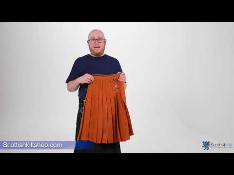 Irish saffron tartan kilt - Video