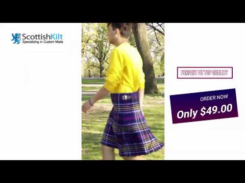  Modern Blue Tartan Kilt - video