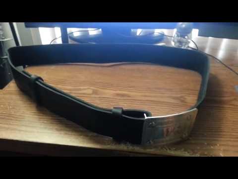 Black Leather Thistle Embossed Kilt Belt - video