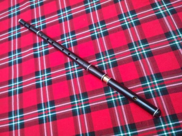 Irish Wooden D Flute black wood 