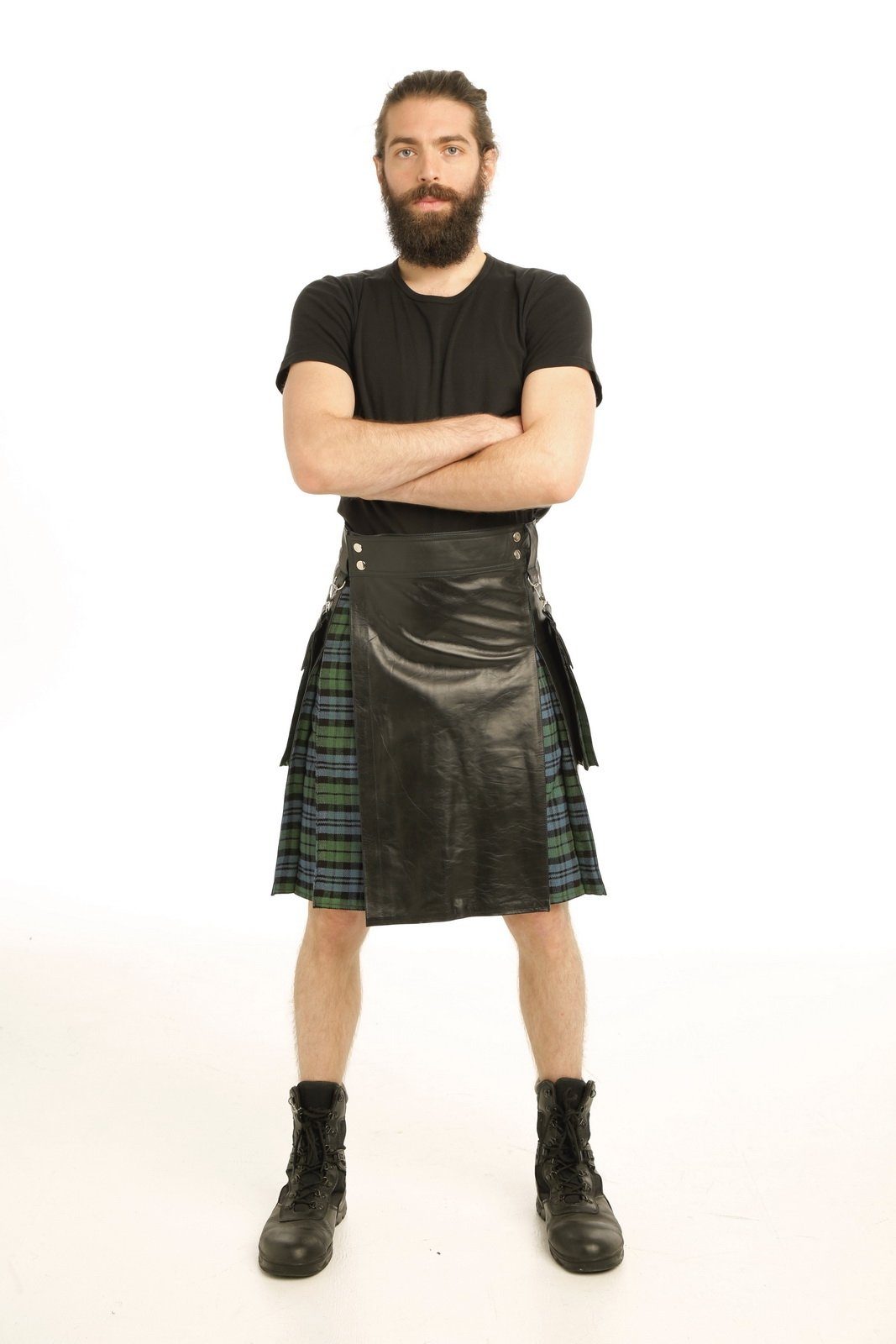 LEATHER HYBRID KILT For Sale