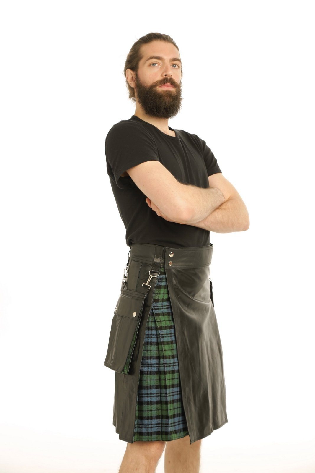 LEATHER HYBRID KILT- Right Side View