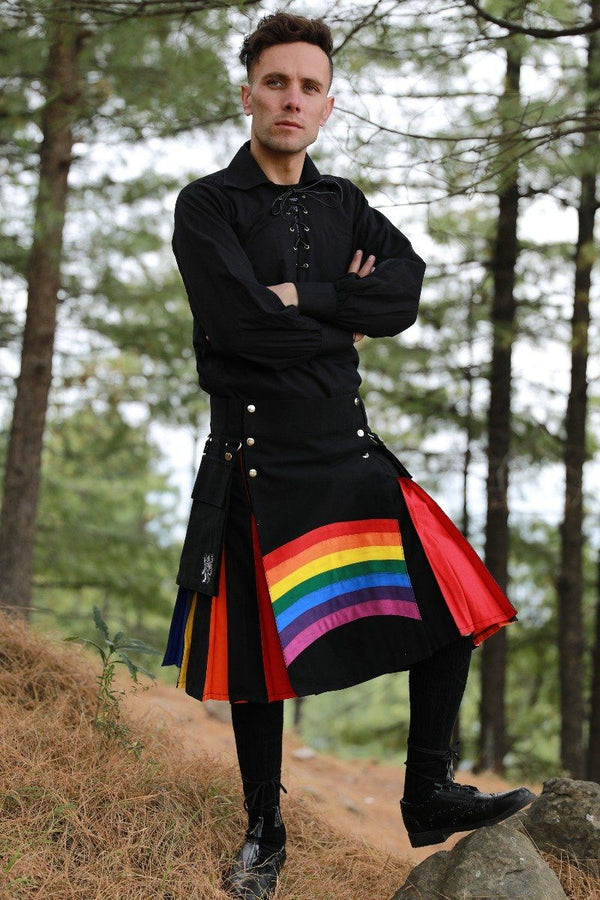 LGBT Gay Pride Kilt-front-1