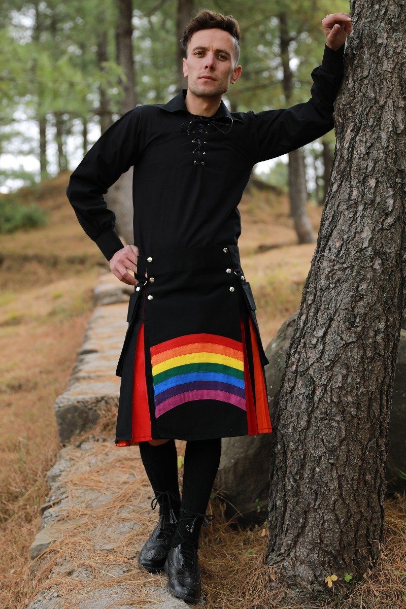 LGBT Gay Pride Kilt-front-3