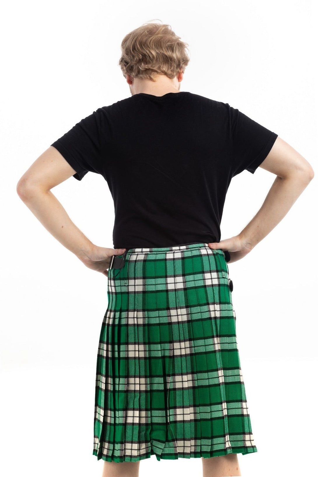 Longniddry Green Tartan Kilt - Back