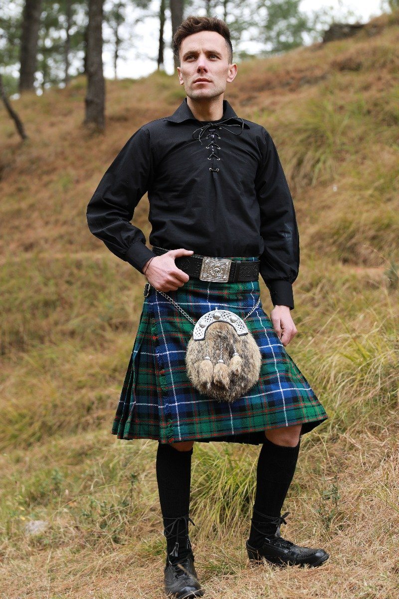 MacRae Hunting Tartan Kilt-closeup