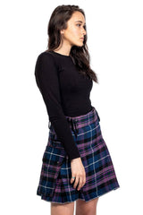 pleated Plaid Mini Skirt - pocket view