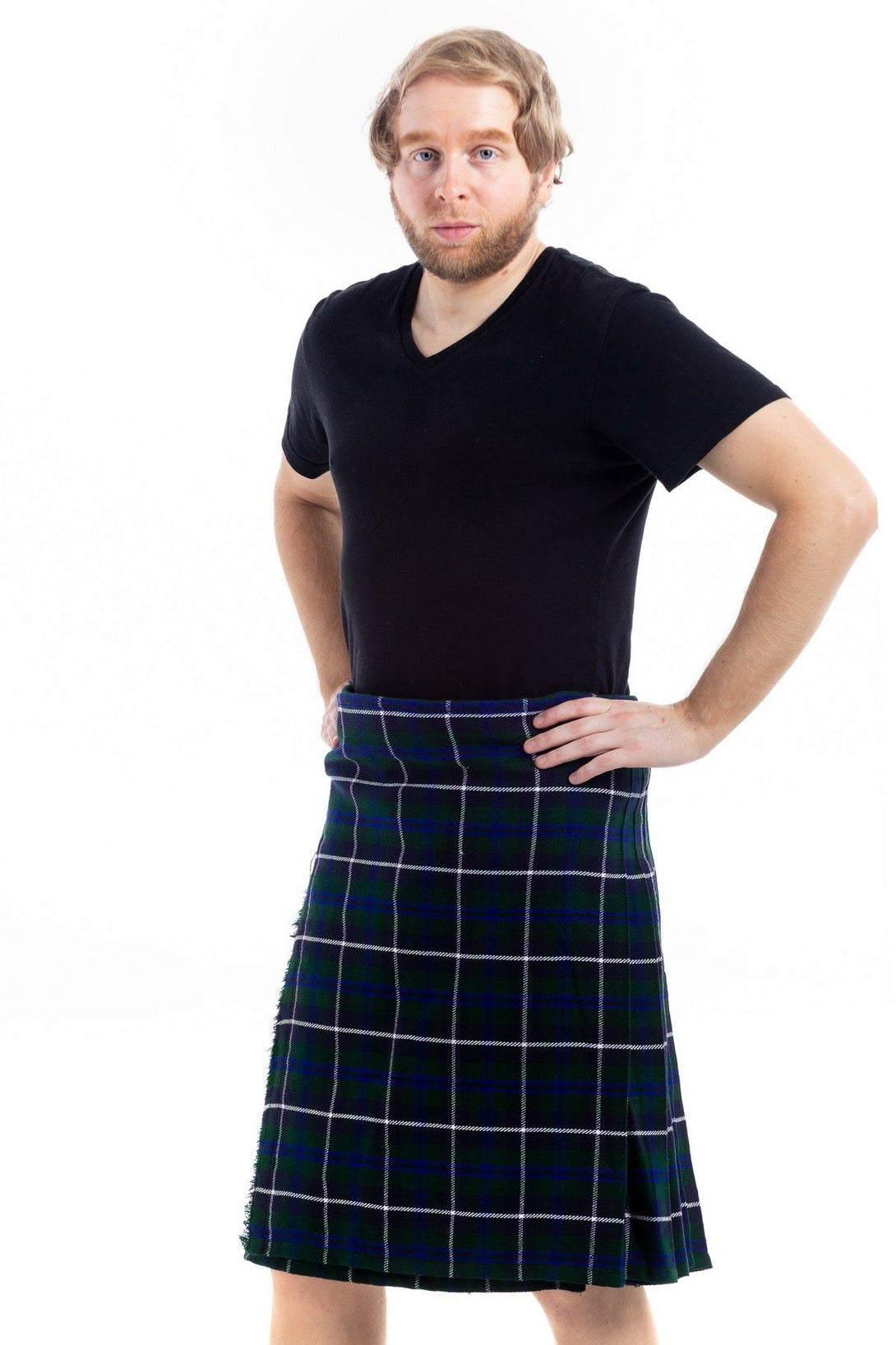 Douglas Green Tartan Kilt - right