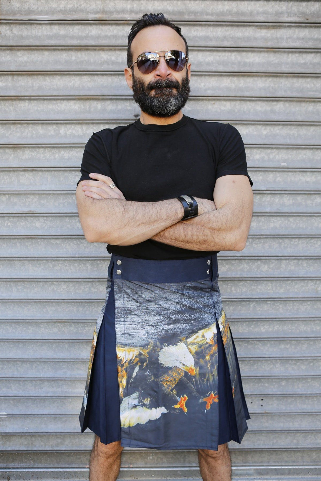 Front Apron Printed Kilt for Fashionable Men