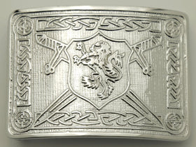 Boucle de ceinture sautoir lion rampant