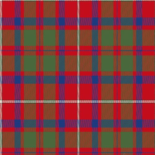Thème écossais Tartan Plaid Motif Chenille Rouge Tissu D
