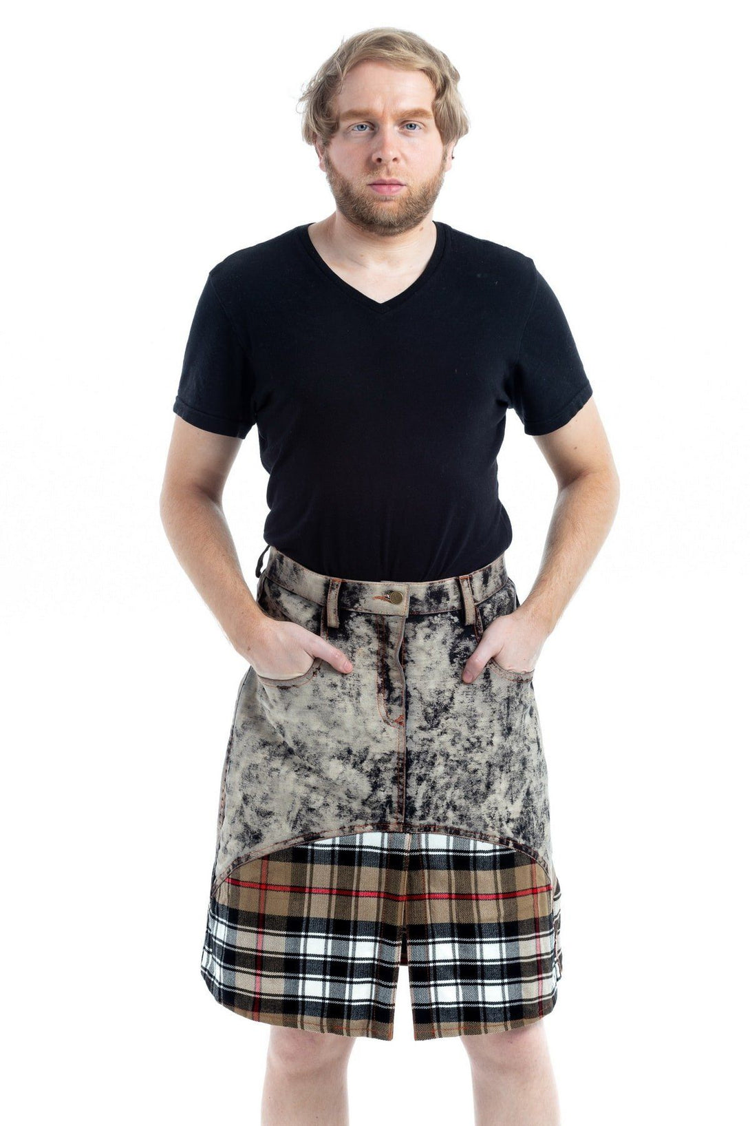 BUY STYLISH DENIM TARTAN KILT 