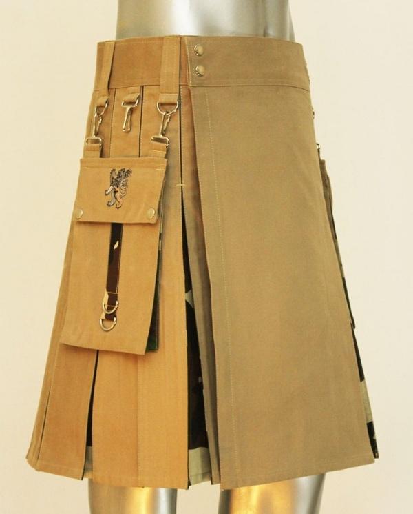 Tactical Hybrid Kilt  In Khaki