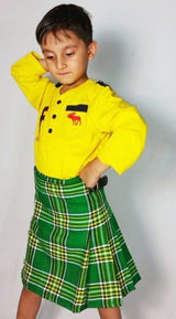 Irish Tartan Baby Kilt - Side pleats view