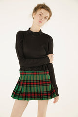 Buchanan Wrap Around Pleated Plaid Short Skirt