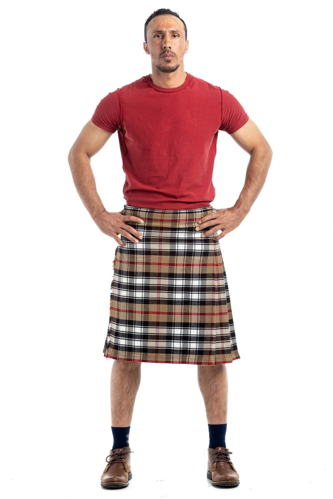 Thomson Camel Tartan Kilt - Front View