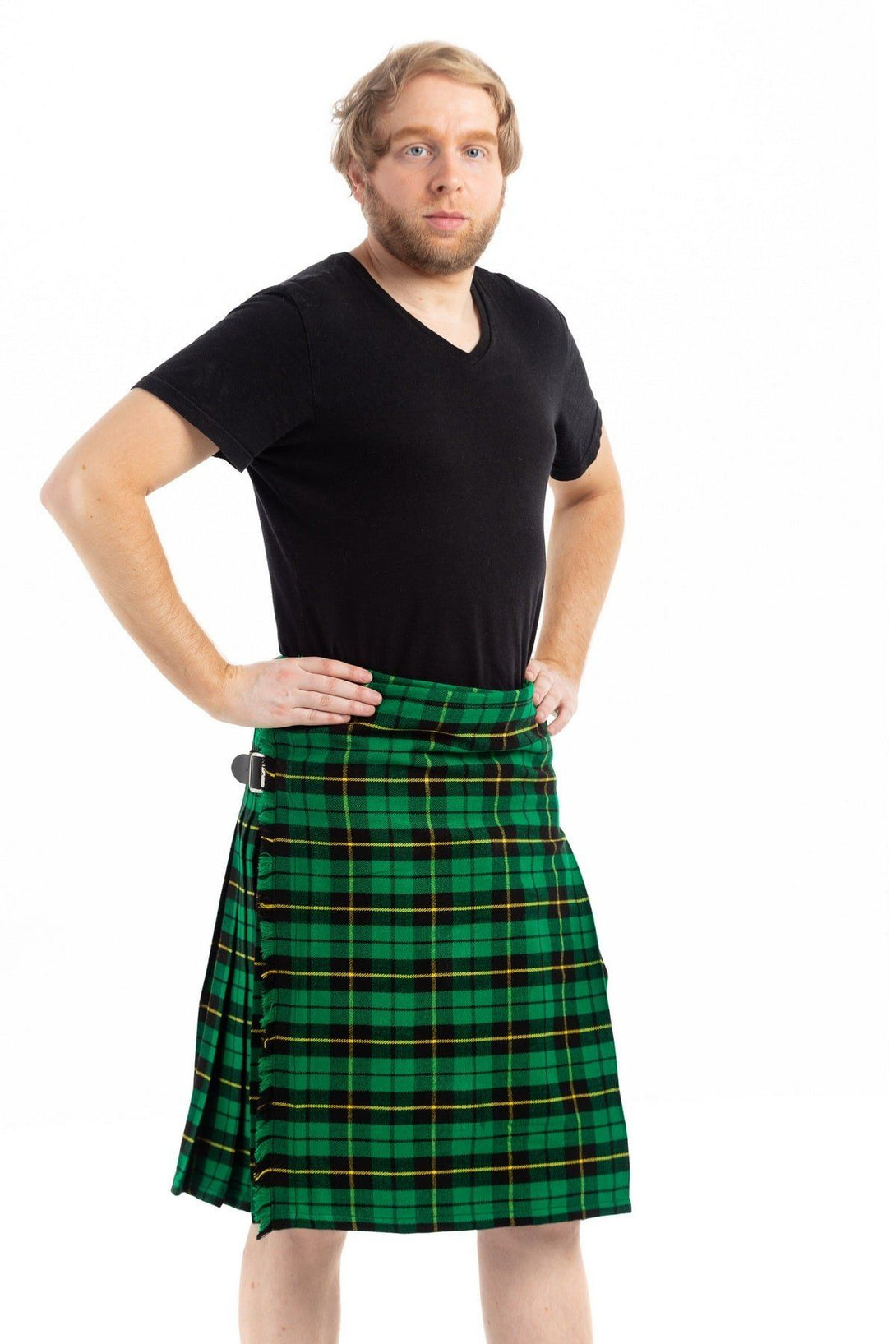 wallace hunting tartan kilt - side view