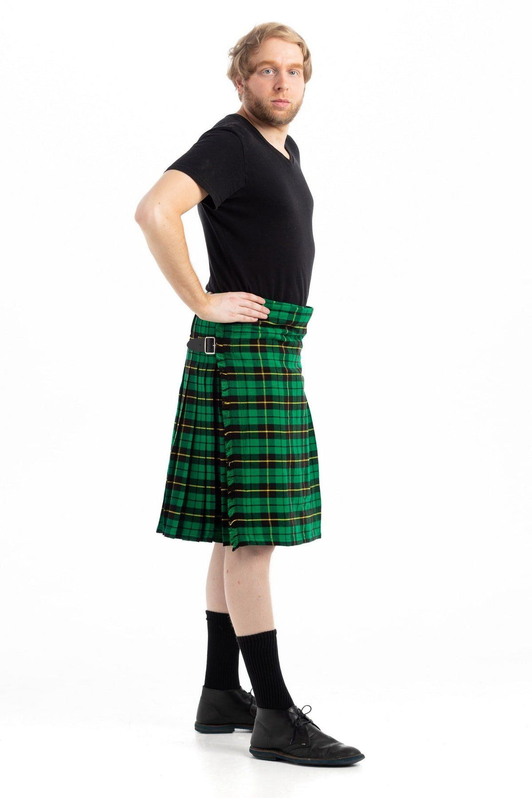 Wallace Hunting Tartan kilt- Right side view