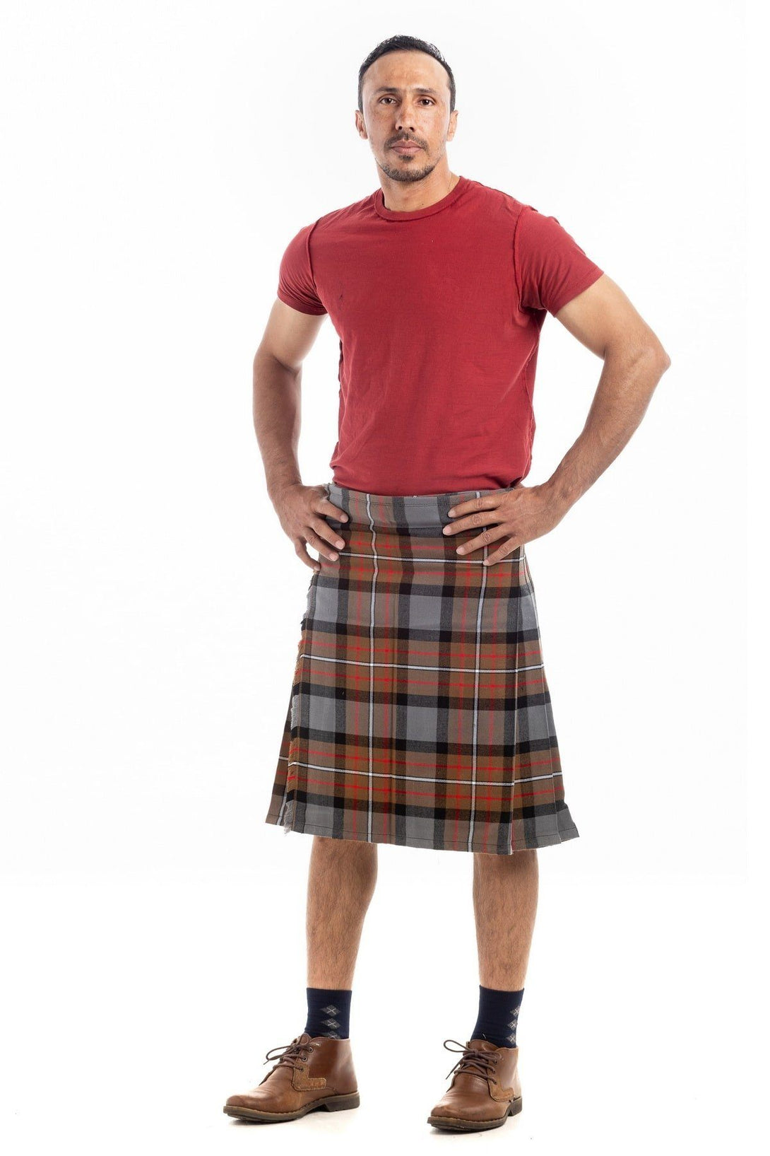 Weathered Tartan Kilt - Right side view